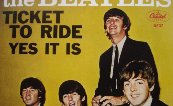 The Beatles' “Ticket To Ride / Yes It Is” single cover