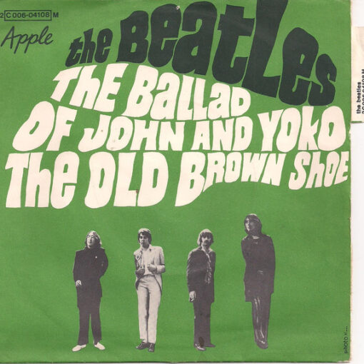Cover of Beatles' single "The Ballad of John and Yoko - Old Brown Shoe"